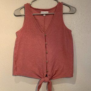 Madewell Texture & Thread Front Tie Tank Top